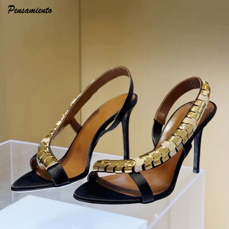 Summer Clothing Ladies - صنادل نسائية فاخرة مرصعة بالأحجار الكريمة