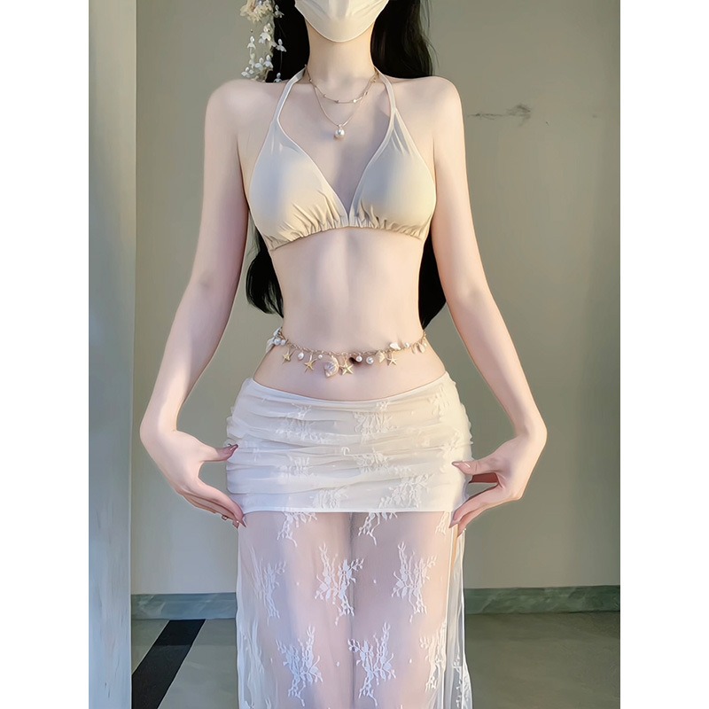 Swim Cover Up Mesh - طقم بيكيني أنيق من 4 قطع