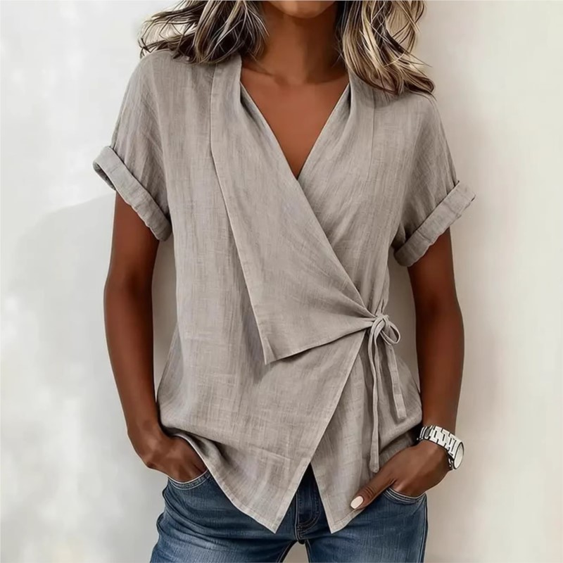 Tie Front Shirt - بلوزات نسائية جديدة لربيع وصيف 2026،