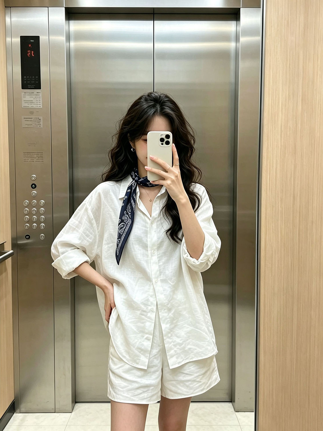 Summer Clothing Old Money - طقم قميص أبيض على الطراز الكوري