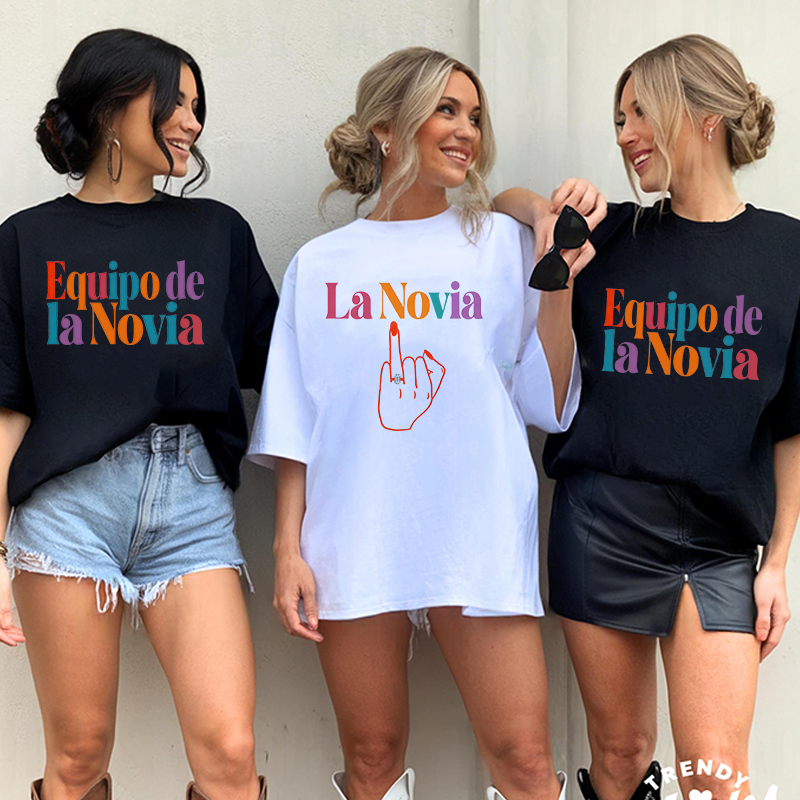 Summer Clothing In Spanish - تيشيرتات مطبوعة لحفلات الوداع الفردية: قمصان