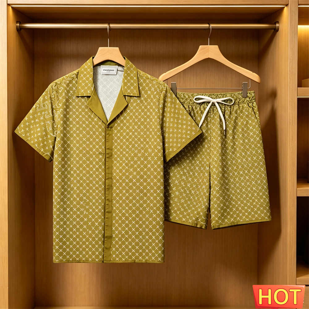 Summer Clothing Guys - بدلة صيفية رجالية للاستخدام اليومي، قميص