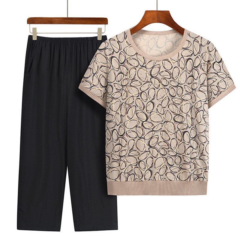 Summer Clothing For 70 Year Old Woman - الصيف عادية الجدة قطعتين دعوى منتصف