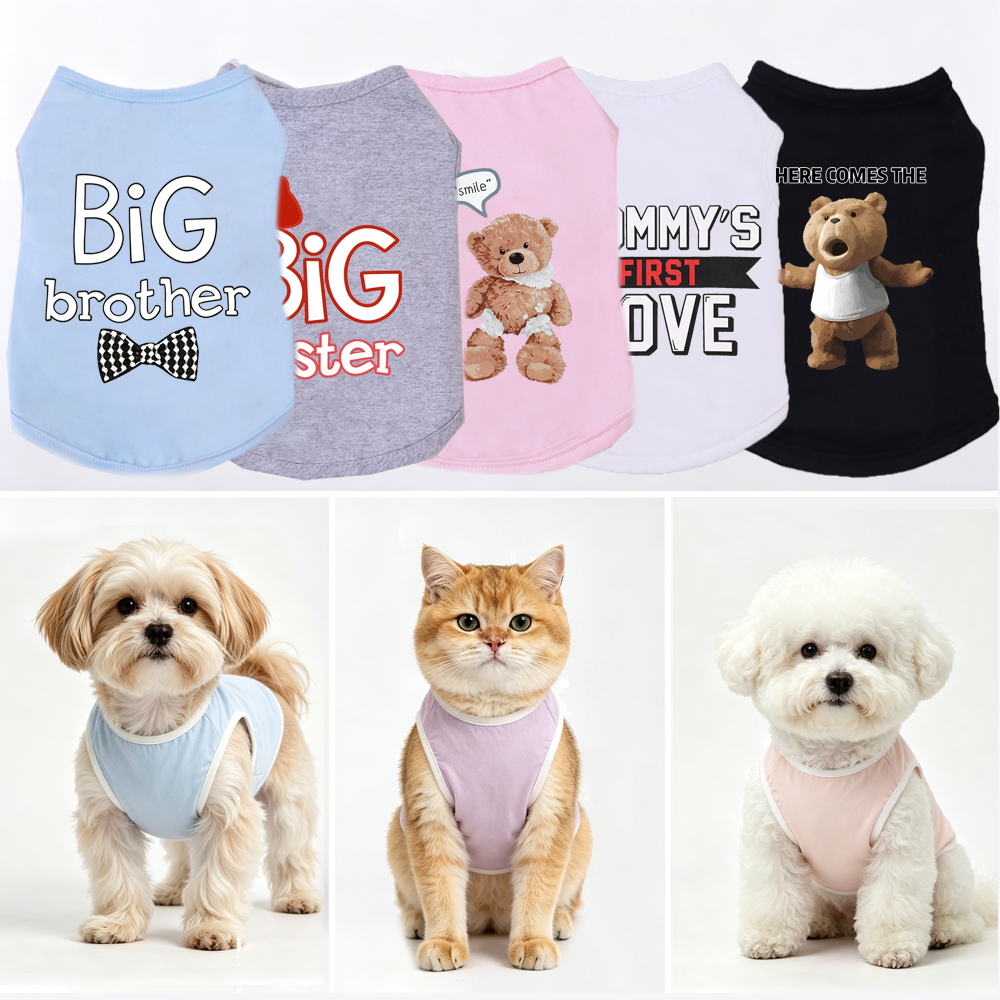 Summer Dog Clothing - سترة صيفية للحيوانات الأليفة، تي شيرت