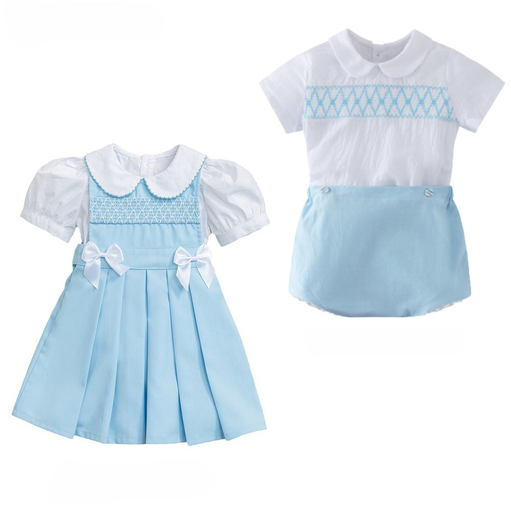 Summer Clothing In Spanish - طقم ملابس أطفال 2026 للأخ والأخت