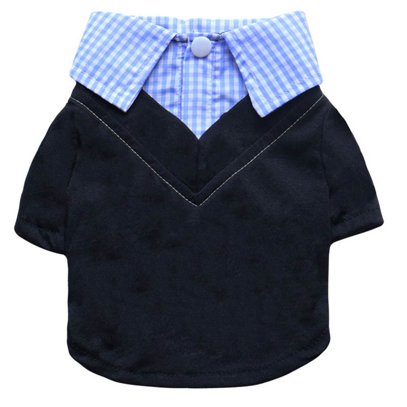 Summer Dog Clothing - منقوشة الكلب قميص وهمية قطعتين الحيوانات
