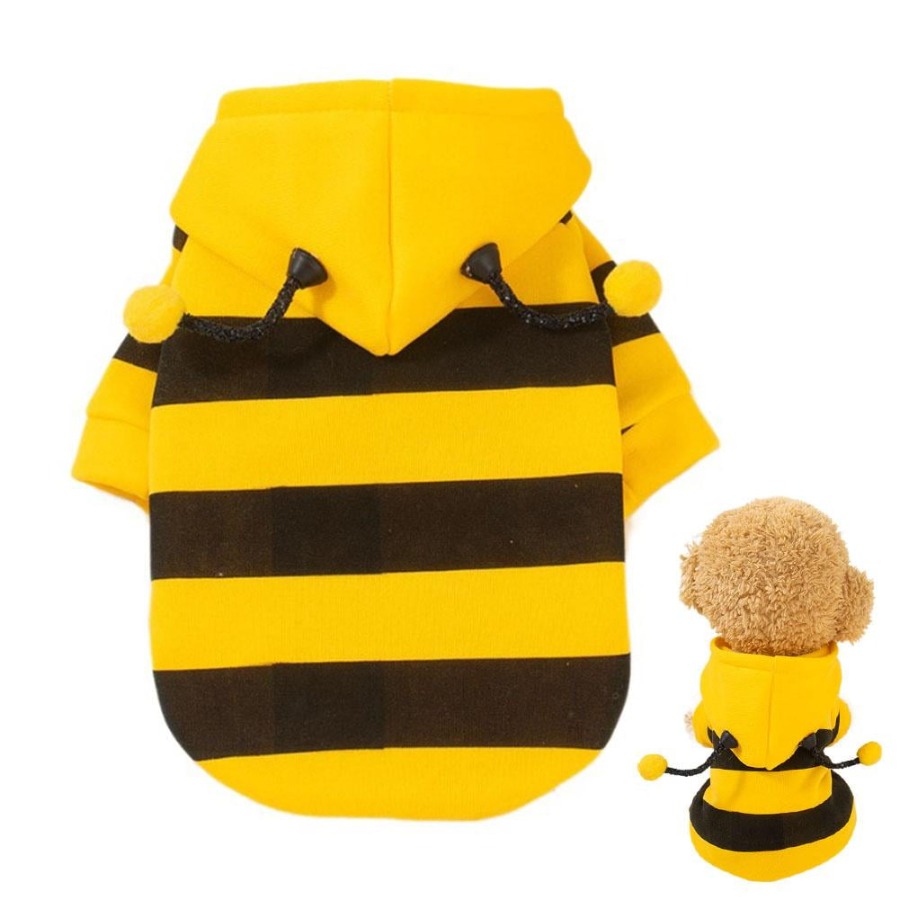 Yellow Summer Clothing - ملابس للقطط مصنوعة من البوليستر الأصفر