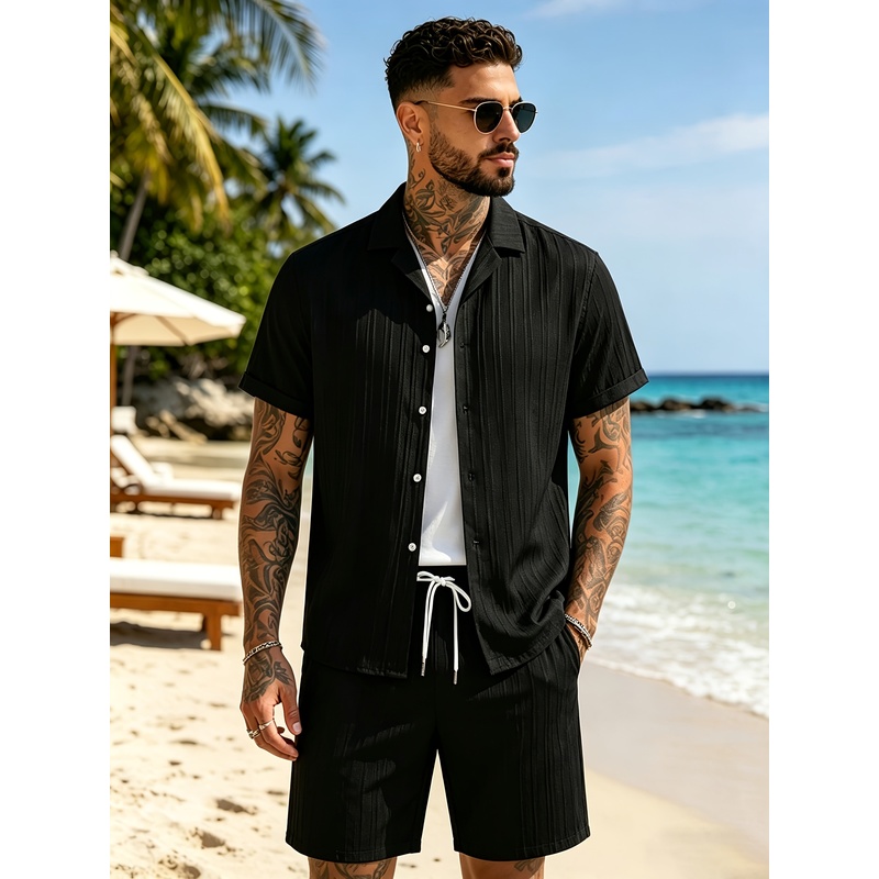 Summer Clothing For A Beach - طقم بدلة صيفية غير رسمية للرجال،
