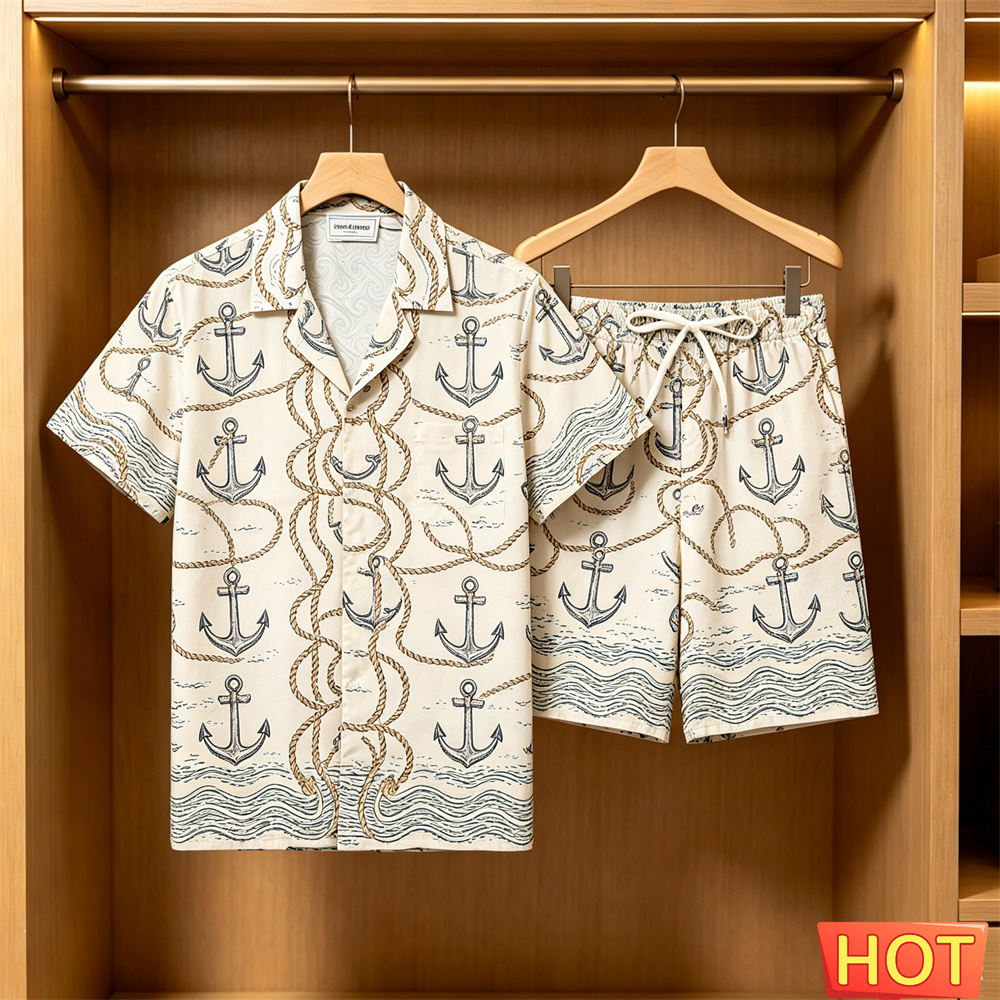 Summer Clothing Guys - طقم رجالي من قطعتين بنمط هاواي