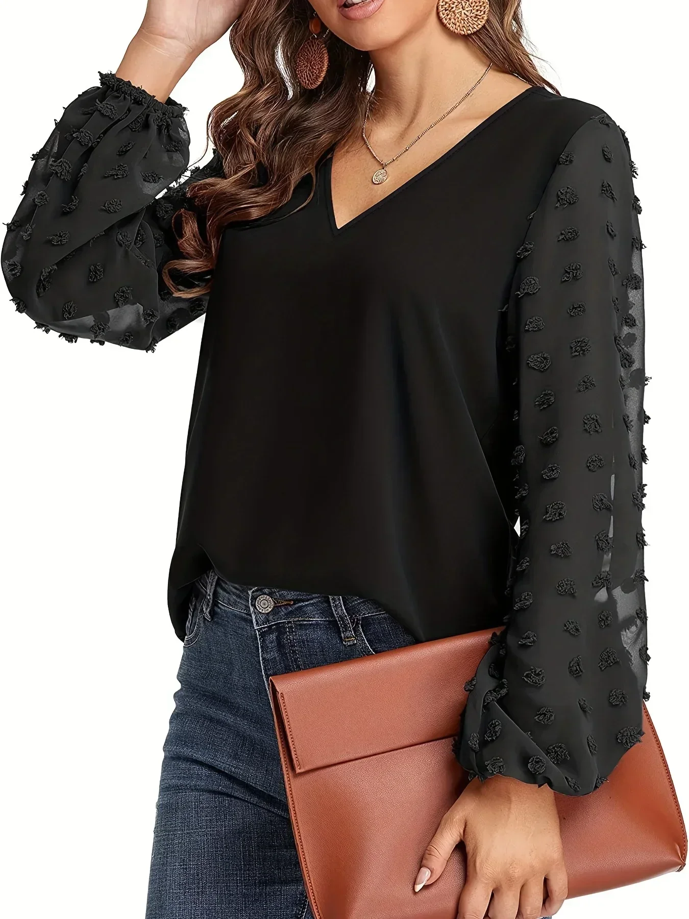 Summer Clothing Juniors - المرأة حجم كبير 1XL-5XL السويسري نقطة