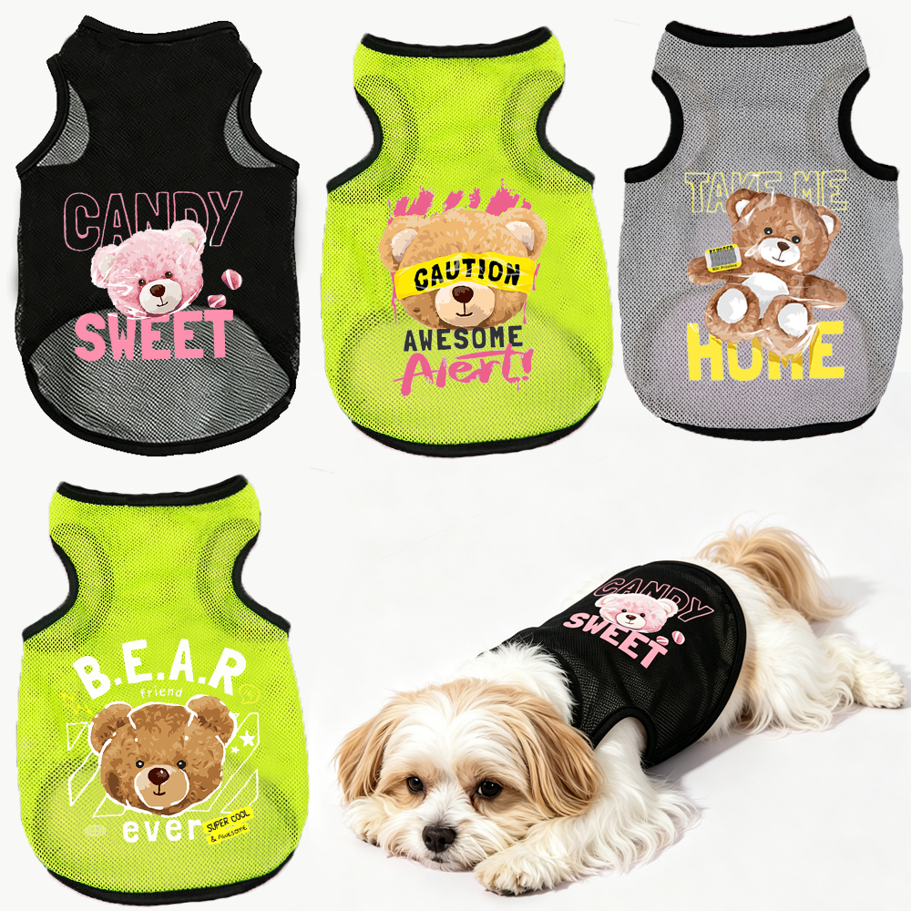 Summer Dog Clothing - سترة صيفية للحيوانات الأليفة للقطط والكلاب،
