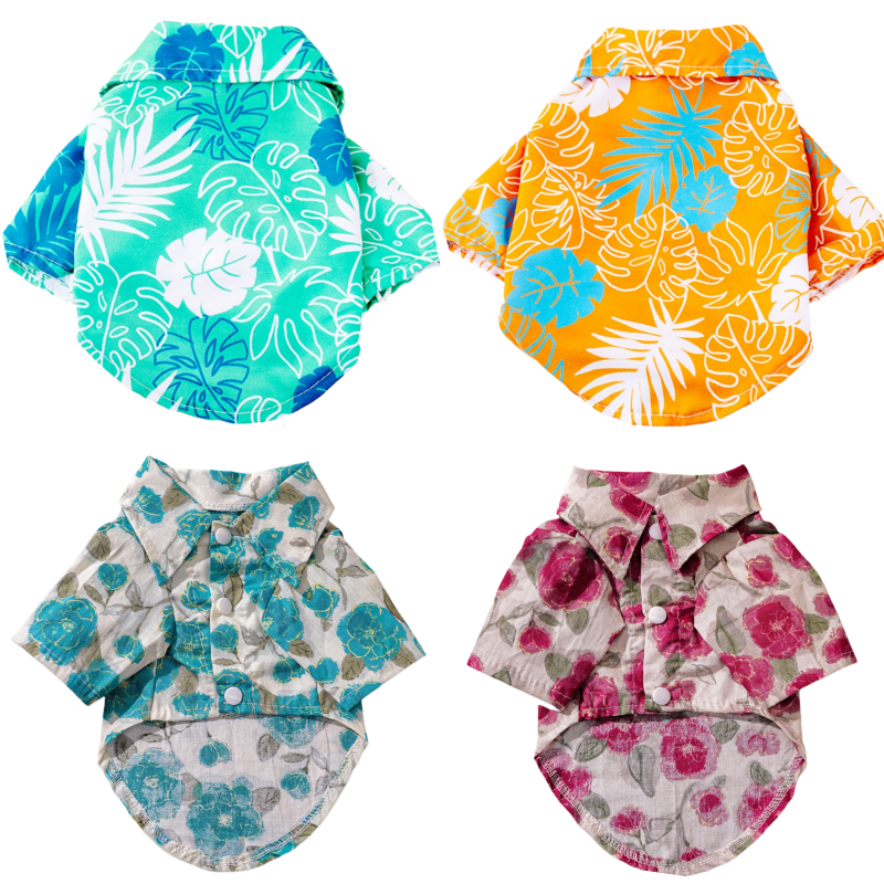 Summer Dog Clothing - الصيف هاواي شاطئ نمط الكلب قميص