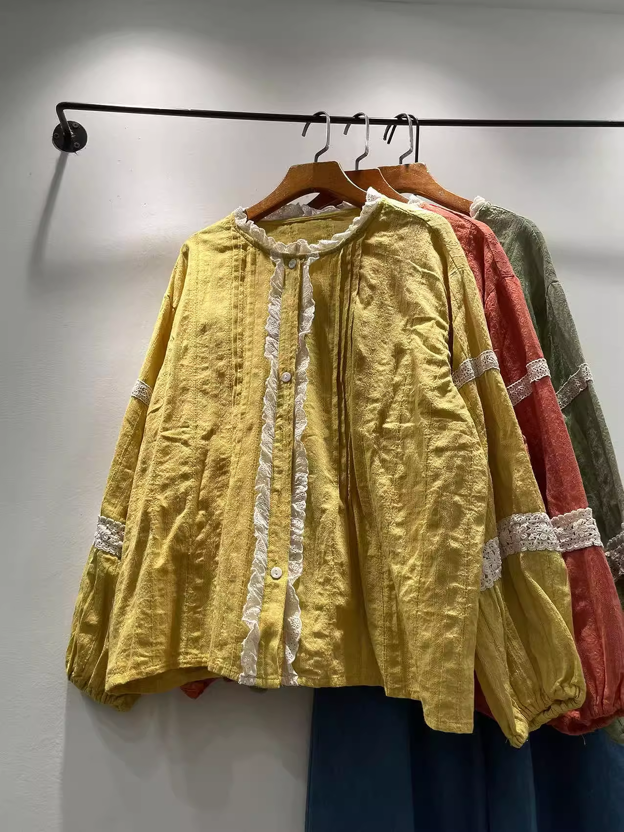 Yellow Summer Clothing - موري كي الملابس اليابان نمط خمر