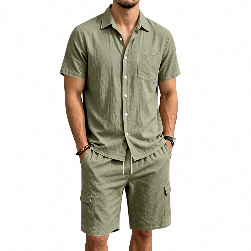 Summer Clothing Guys - طقم صيفي أمريكي للرجال من قطعتين: