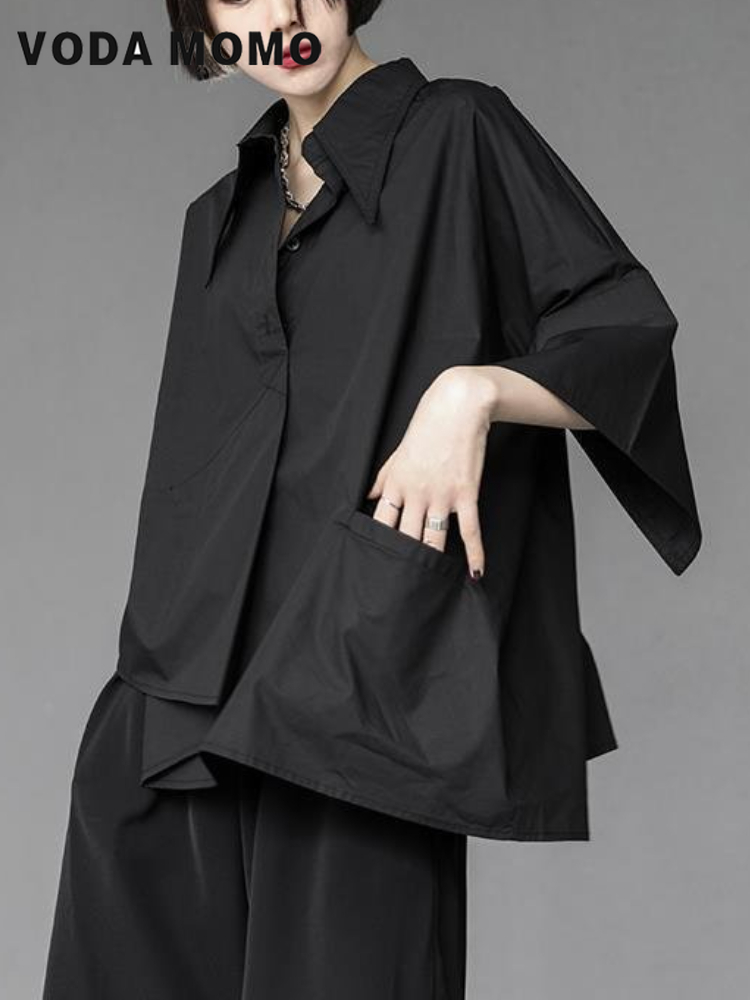 Summer Goth Clothing - ملابس علوية صيفية فضفاضة من Y2K
