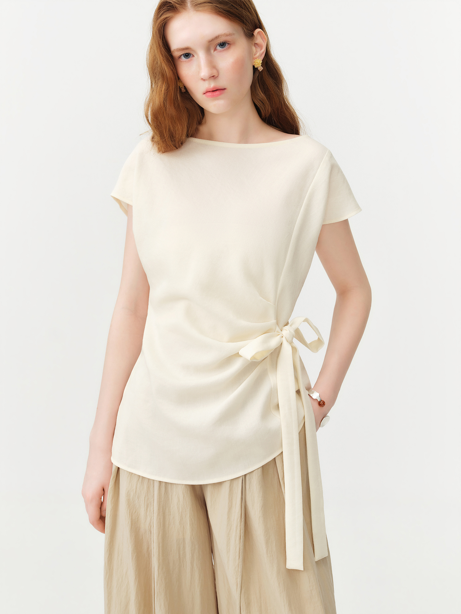 بلوزة نسائية صيفية جديدة 2026  - مراجعة Tie Front Shirt وسعره
