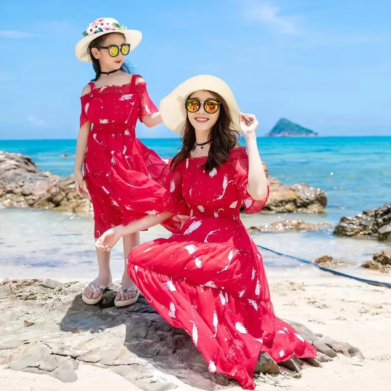 عطلة عطلة نظرة الأسرة مطابقة ا - مراجعة Summer Clothing Looks وسعره
