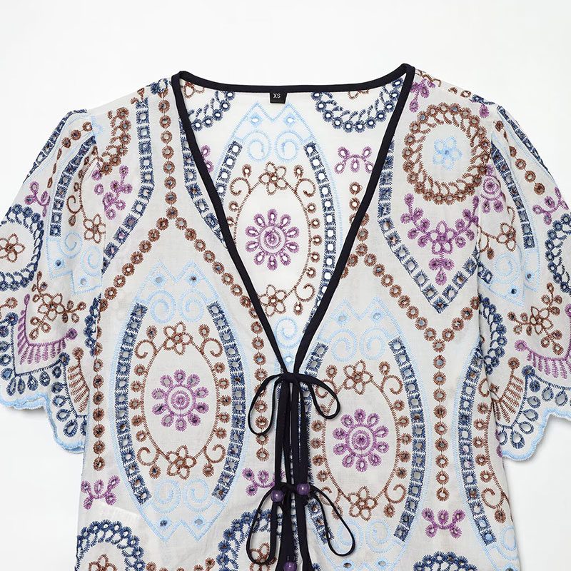 Nlzgmsj 2026 بلوزة نسائية صيفي - مراجعة Tie Front Shirt وسعره