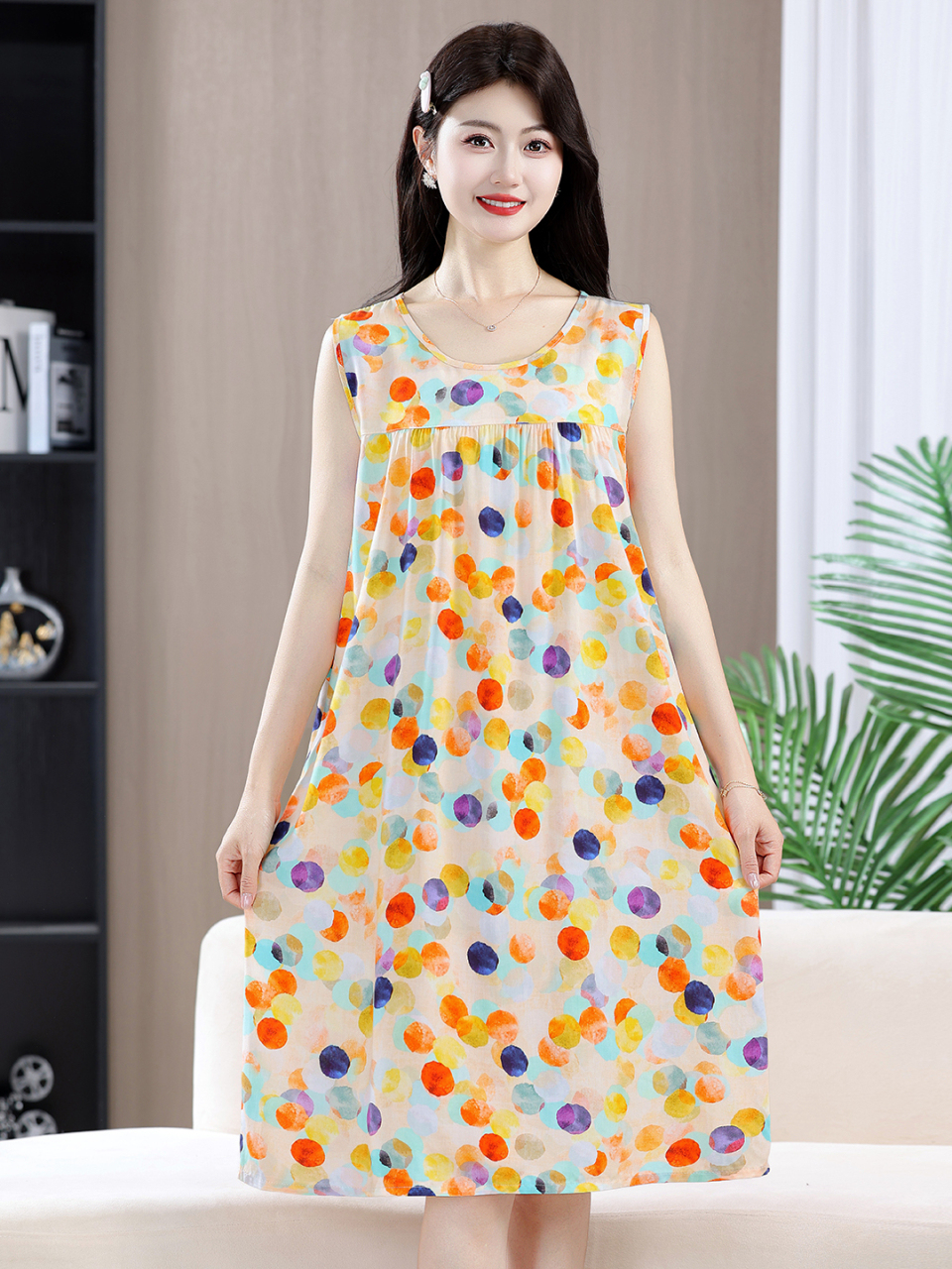 فستان نسائي من القطن والحرير ب - مراجعة Summer Clothing For 60 Year Old Woman وسعره