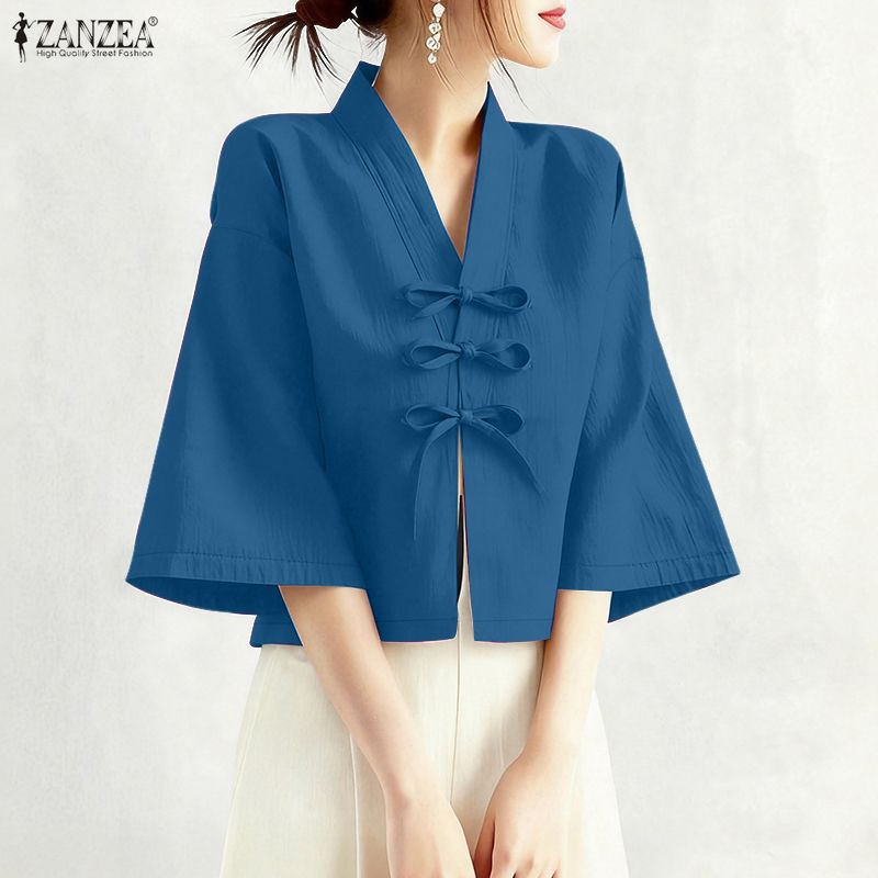 قمصان نسائية كلاسيكية بياقة عل - مراجعة Tie Front Shirt وسعره