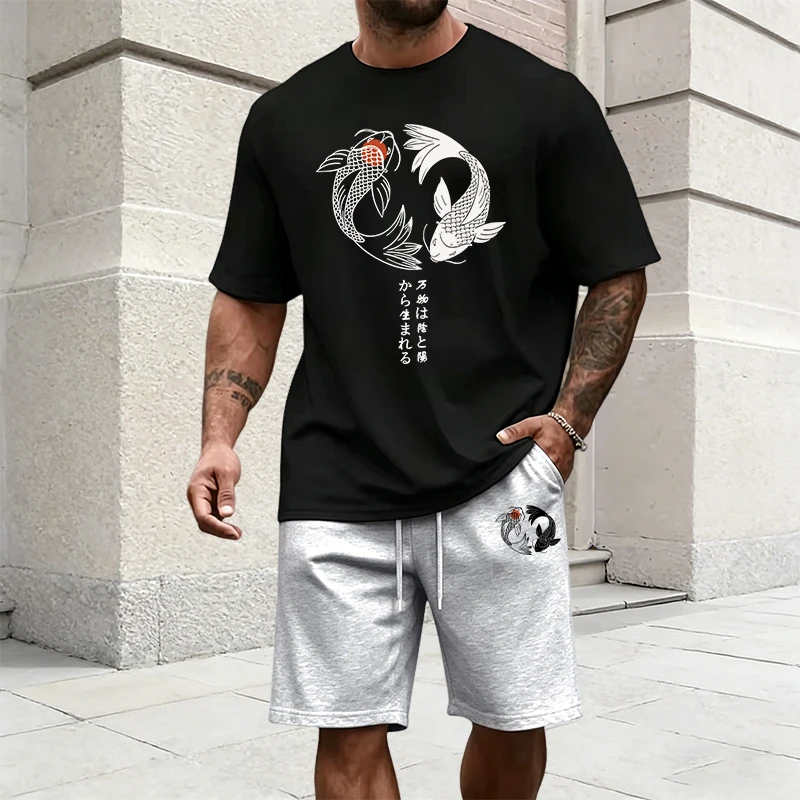 بدلة رياضية رجالية بنمط يين يا - مراجعة Summer Clothing Men Fashion وسعره