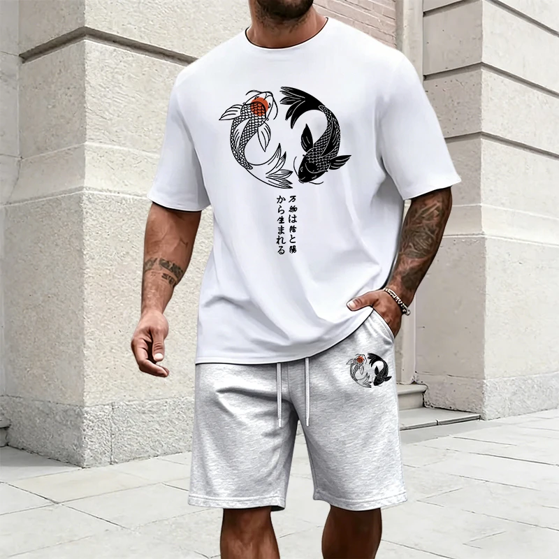 بدلة رياضية رجالية بنمط يين يا - مراجعة Summer Clothing Men Fashion وسعره