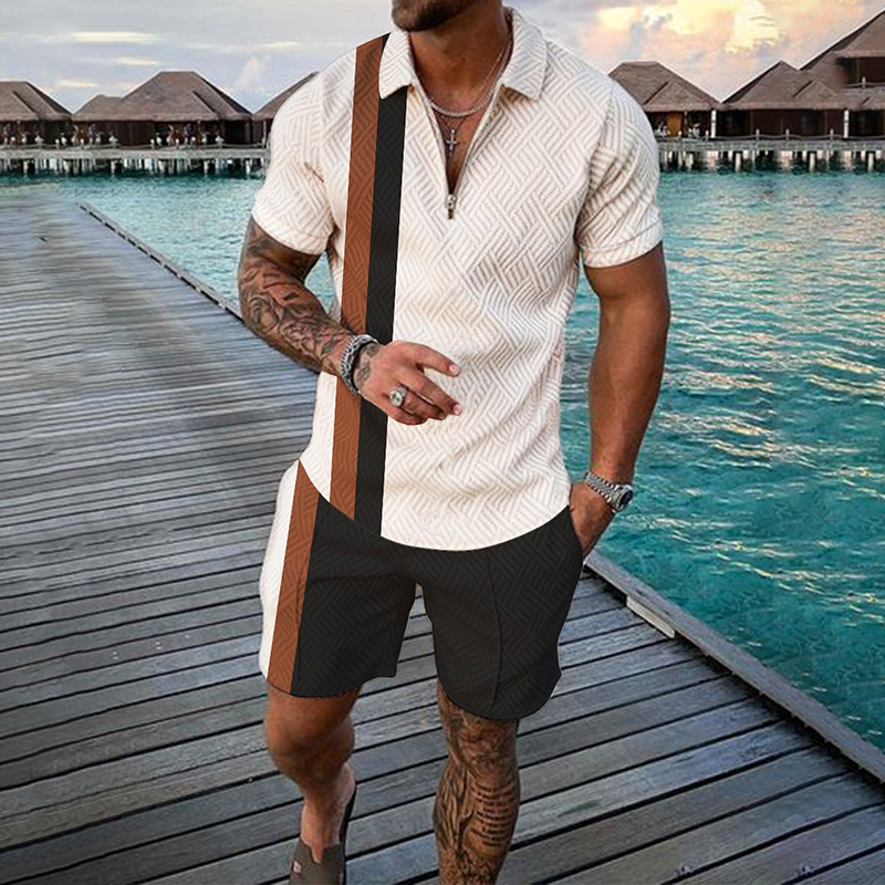 طقم رياضي صيفي للرجال من قطعتي - مراجعة Summer Clothing For A Beach وسعره