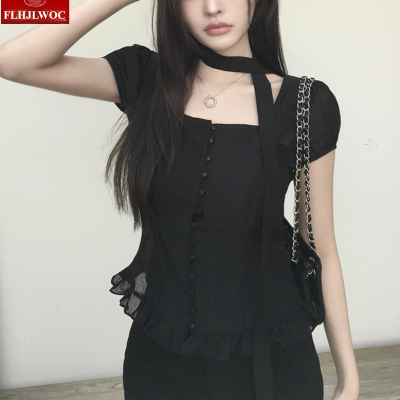 بلوزات قصيرة برباط وفيونكة، قم - مراجعة Tie Front Shirt وسعره