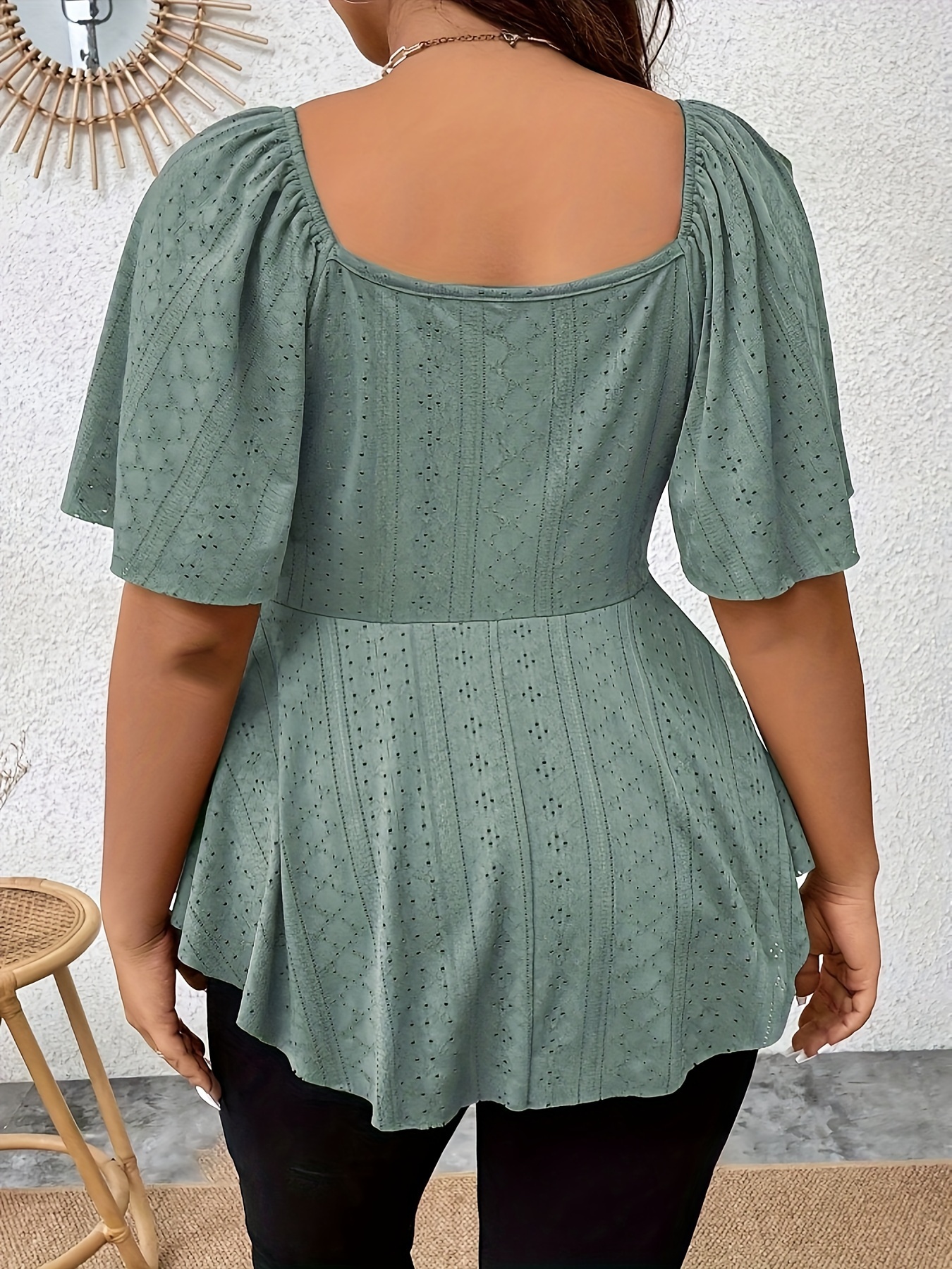 تي شيرت صيفي أنيق بمقاس كبير ل - مراجعة Tie Front Shirt وسعره
