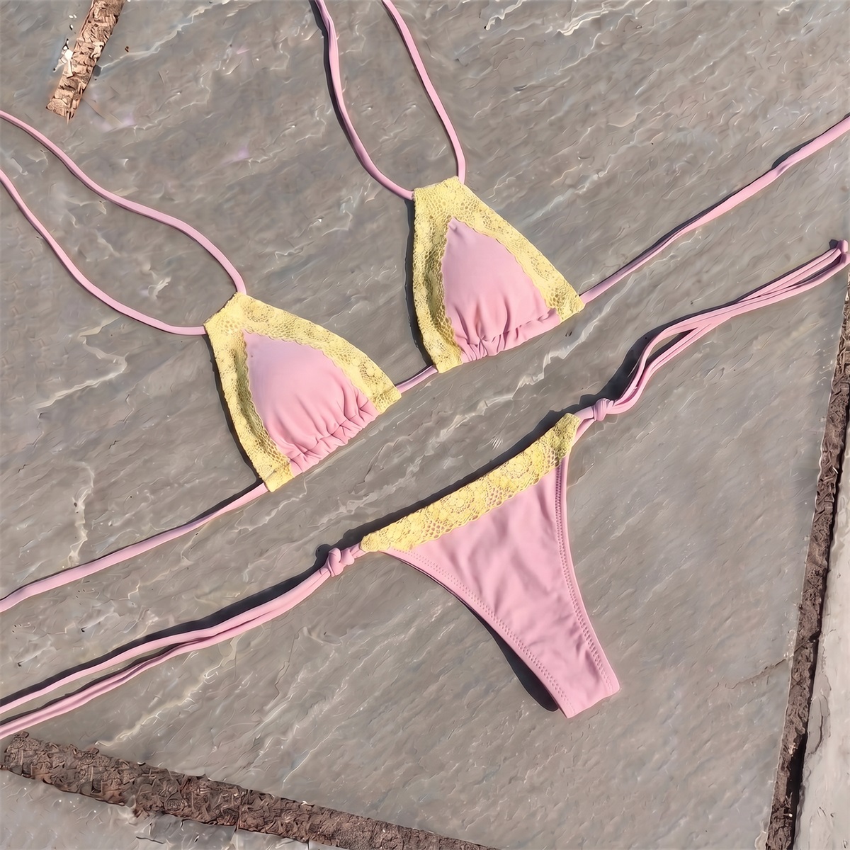 طقم بيكيني نسائي مثير من 3 قطع - مراجعة Swim Cover Up Mesh وسعره