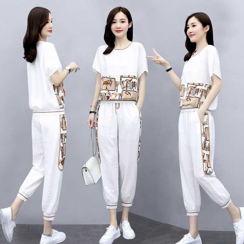 طقم نسائي رياضي عصري من قطعتين - مراجعة Summer Clothing Looks وسعره