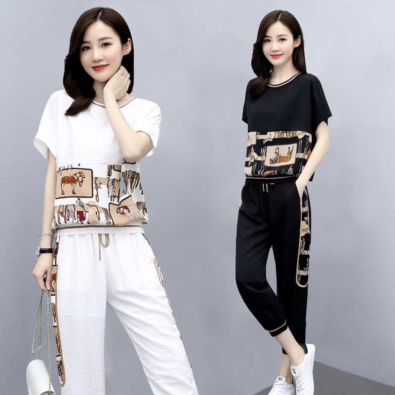 طقم نسائي رياضي عصري من قطعتين - مراجعة Summer Clothing Looks وسعره