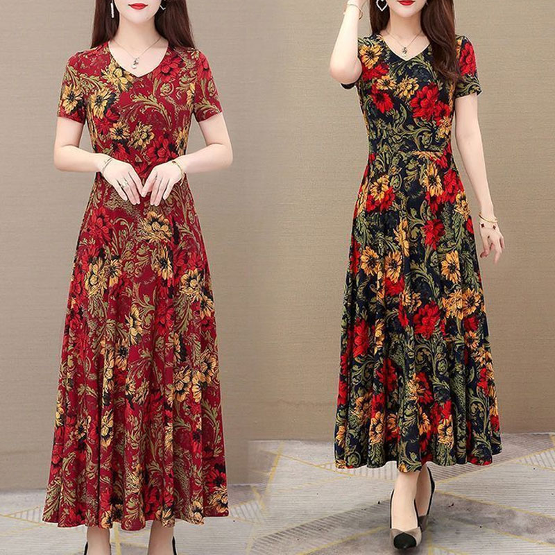 مكتب سيدة هندسية خمر الأزهار ا - مراجعة Summer Clothing For 70 Year Old Woman وسعره