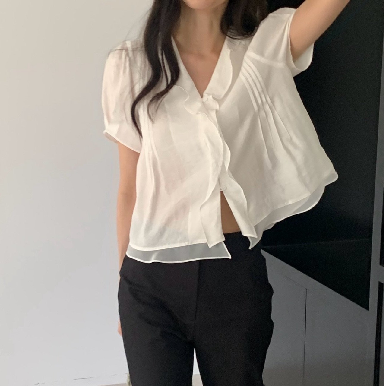 بلوزة صيفية على الطراز الكوري  - مراجعة Summer Clothing Old Money وسعره