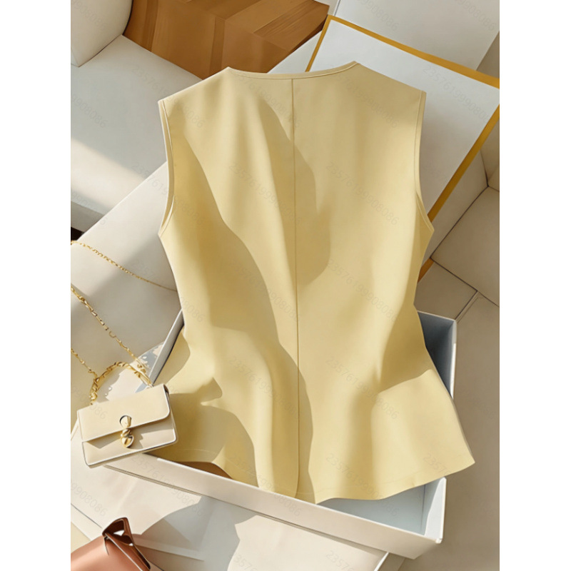 صدرية نسائية أنيقة للمكتب بدون - مراجعة Yellow Summer Clothing وسعره