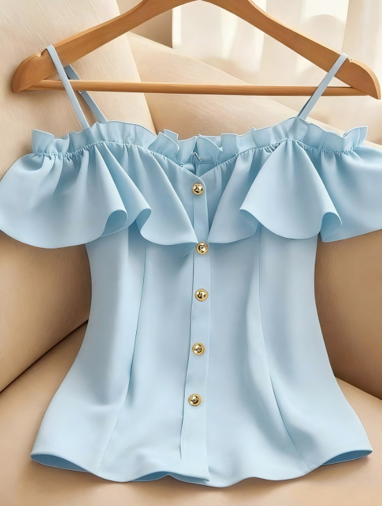 بلوزة نسائية أنيقة بتصميم كوري - مراجعة Summer Clothing Looks وسعره