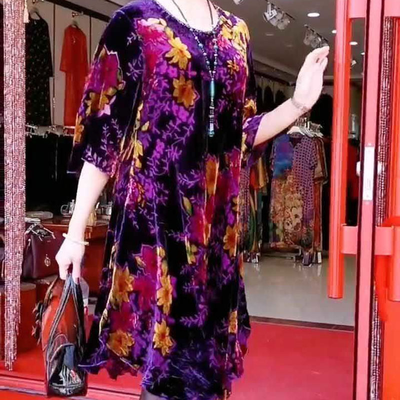 فستان متوسط الطول بزهور مكسورة - مراجعة Summer Clothing For 70 Year Old Woman وسعره
