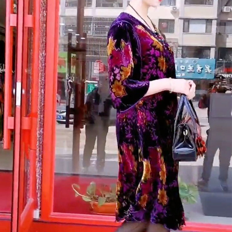 فستان متوسط الطول بزهور مكسورة - مراجعة Summer Clothing For 70 Year Old Woman وسعره