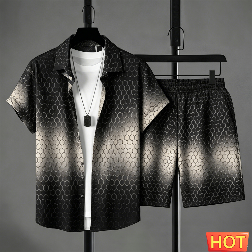 طقم قميص رجالي صيفي متدرج الأل - مراجعة Summer Clothing Guys وسعره