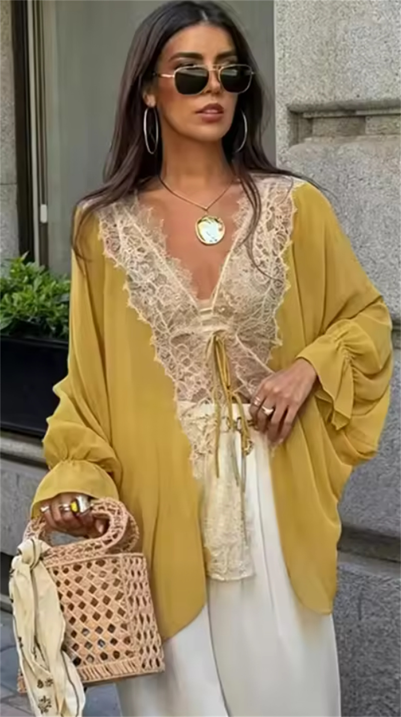 قميص نسائي صيفي جديد 2026 أصفر - مراجعة Yellow Summer Clothing وسعره