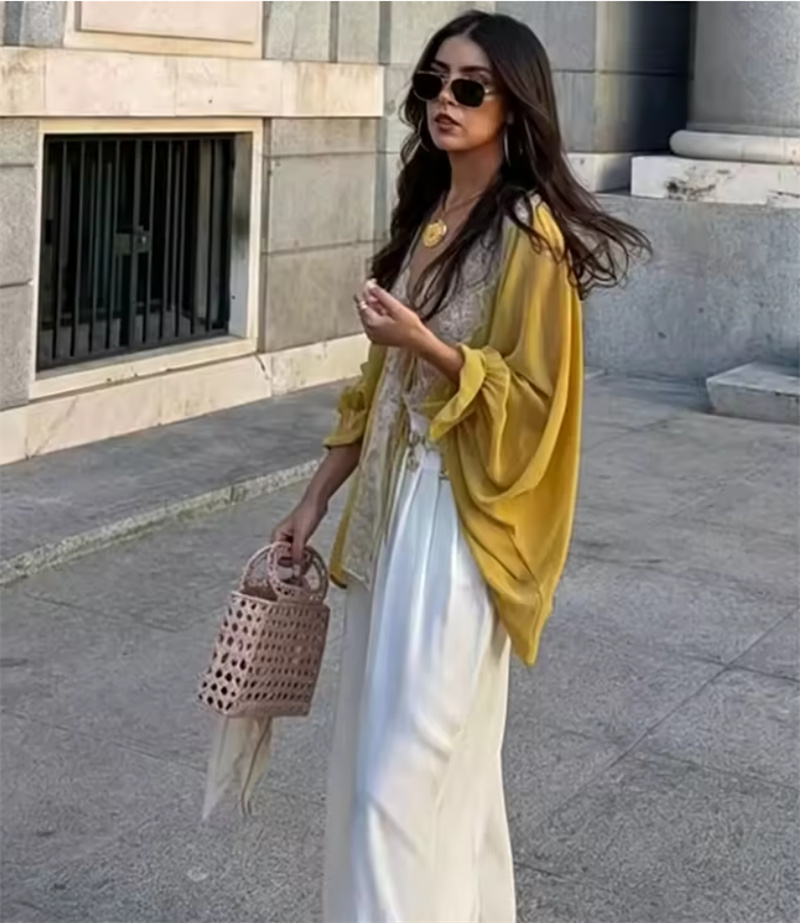 قميص نسائي صيفي جديد 2026 أصفر - مراجعة Yellow Summer Clothing وسعره