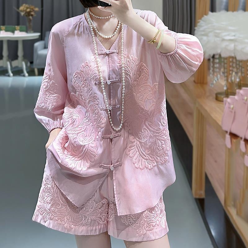 طقم مطرز بنمط وطني جديد 2026،  - مراجعة Summer Clothing For 70 Year Old Woman وسعره