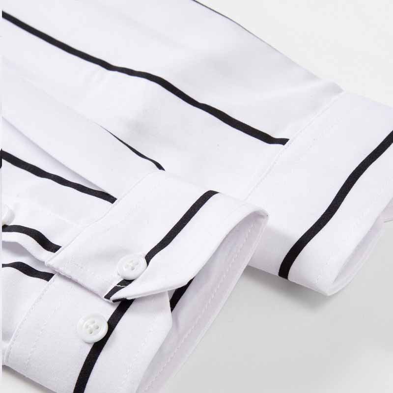 قميص رجالي مخطط بأكمام طويلة و - مراجعة Summer Clothing Men Fashion وسعره