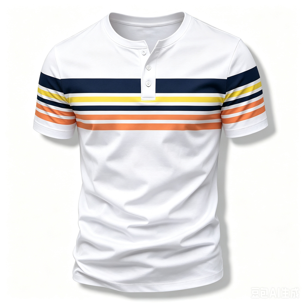 تي شيرت هنري بأكمام قصيرة للرج - مراجعة Summer Clothing Men Fashion وسعره