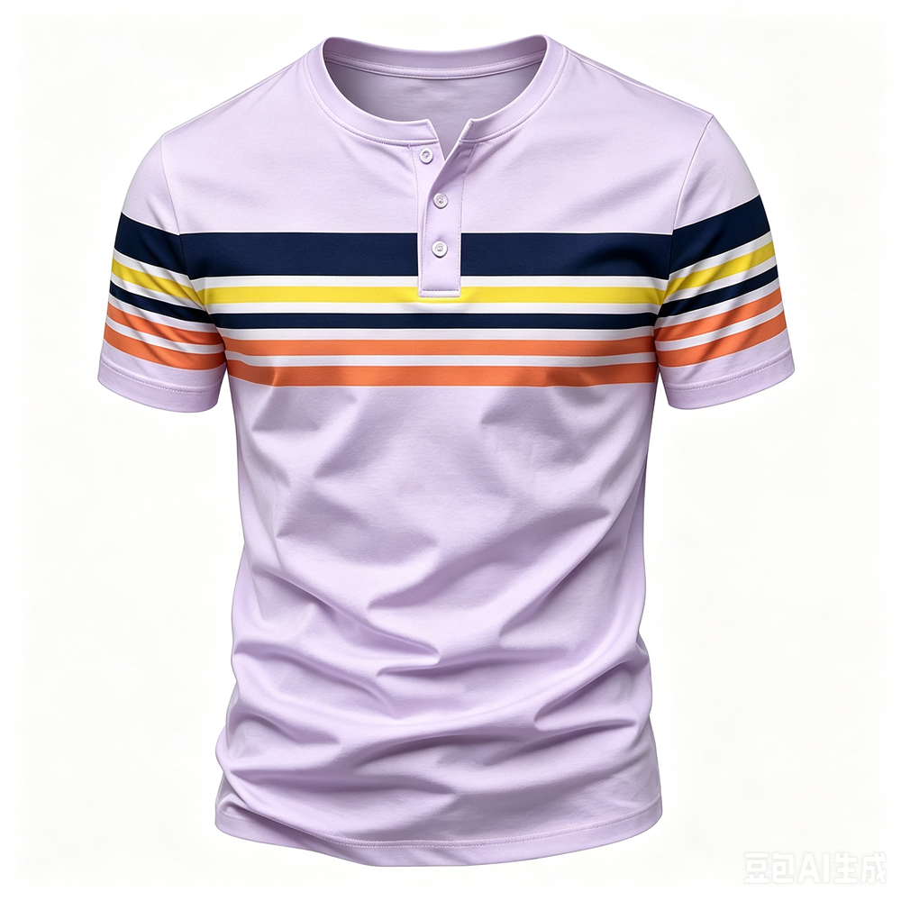 تي شيرت هنري بأكمام قصيرة للرج - مراجعة Summer Clothing Men Fashion وسعره