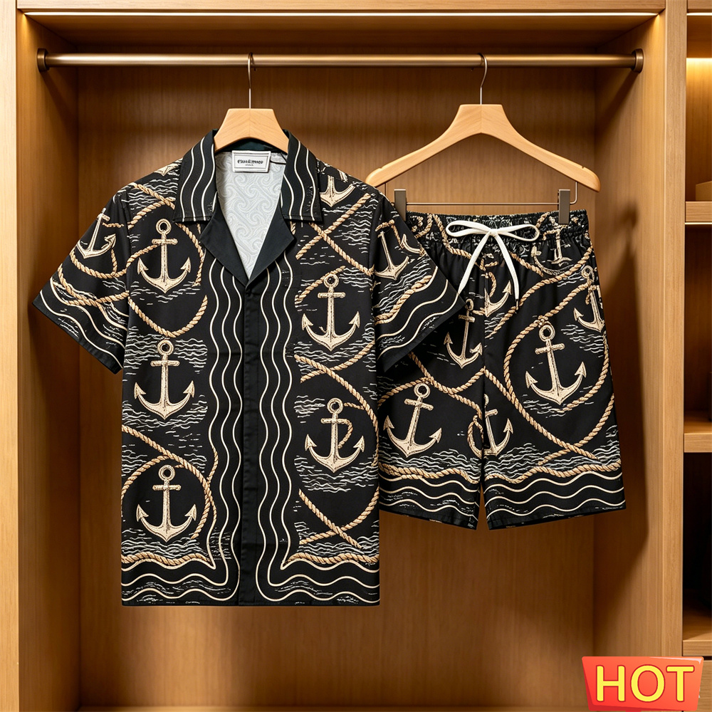 طقم رجالي من قطعتين بنمط هاواي - مراجعة Summer Clothing Guys وسعره