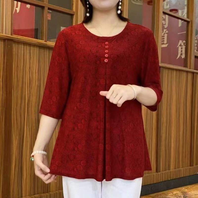 تي شيرت مطبوع عتيق للنساء ، نص - مراجعة Summer Clothing For 70 Year Old Woman وسعره