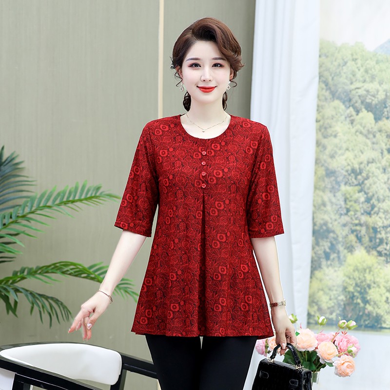 تي شيرت مطبوع عتيق للنساء ، نص - مراجعة Summer Clothing For 70 Year Old Woman وسعره