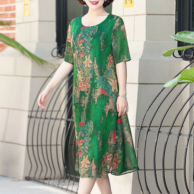 فستان ميدي غير منتظم على الموض - مراجعة Summer Clothing For 70 Year Old Woman وسعره