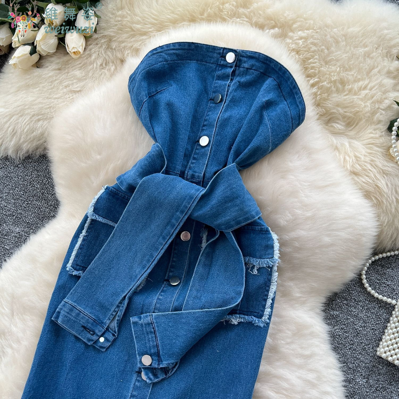 فستان جينز نسائي جديد 2026 بتص - مراجعة Summer Clothing Juniors وسعره